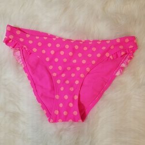 ⚡NWOT⚡ aerie Hot Pink Polka Dot Bikini Bottoms
